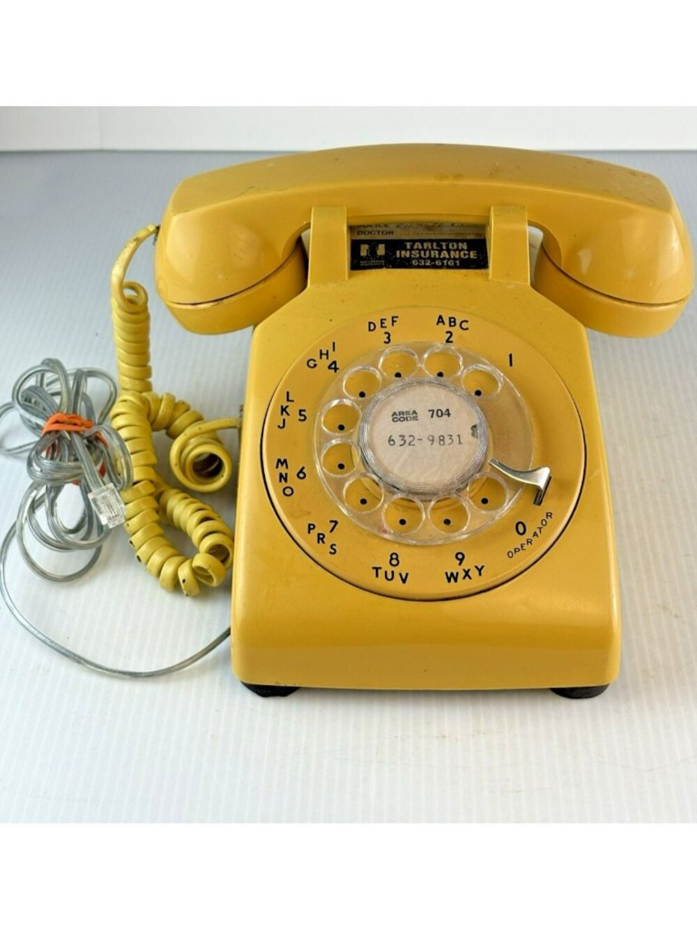 Vintage Western Electric Model 500 Rotary Desk Phone Mustard Yellow Bell System